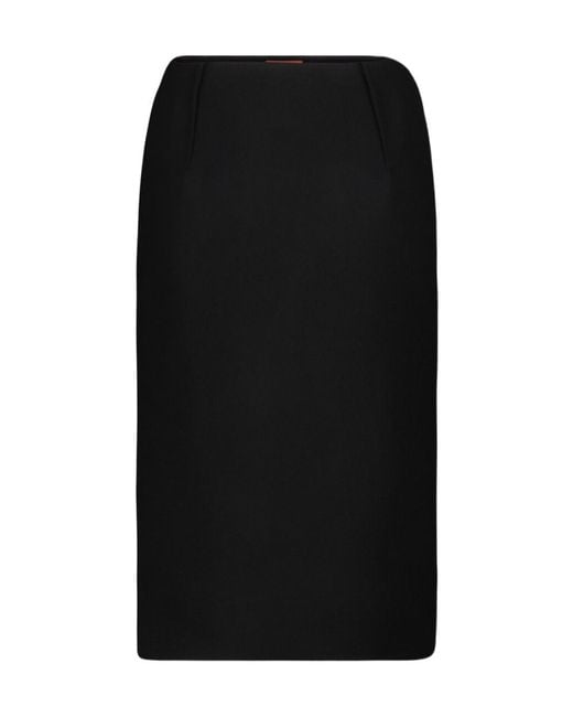 Altuzarra Black Lester Stretch-Wool Pencil Skirt