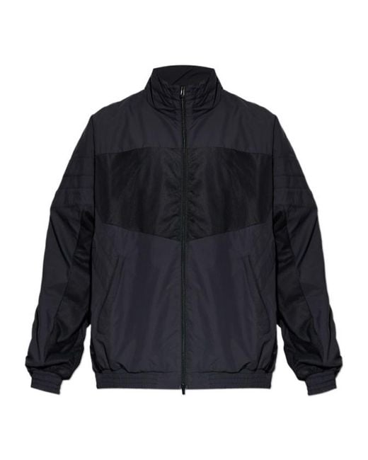 Vetements Blue Logo Detailed Zip-Up Jacket for men