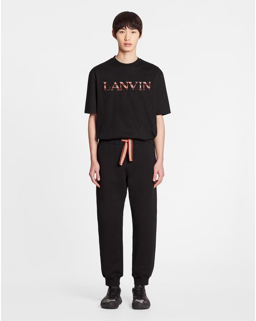 Lanvin Blue Drawstring Tapered Track Pants for men