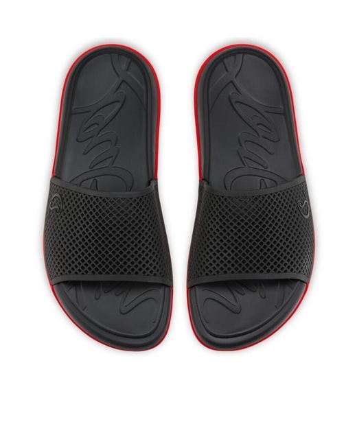Christian Louboutin Red Easy Breezy Slippers for men