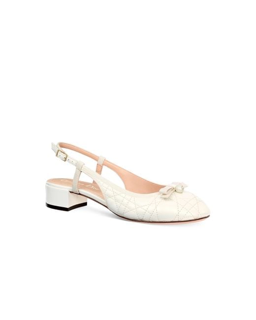 Dior Natural Christian Ballet Slingback Pumps