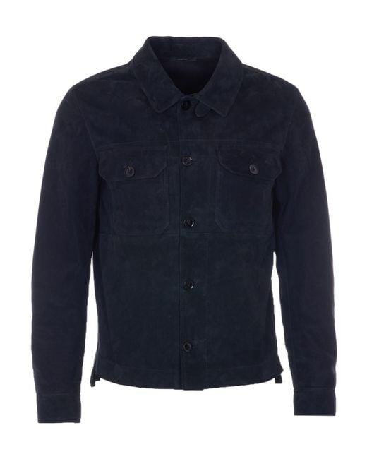 Tom Ford Blue Long Sleeved Buttoned Jacket for men