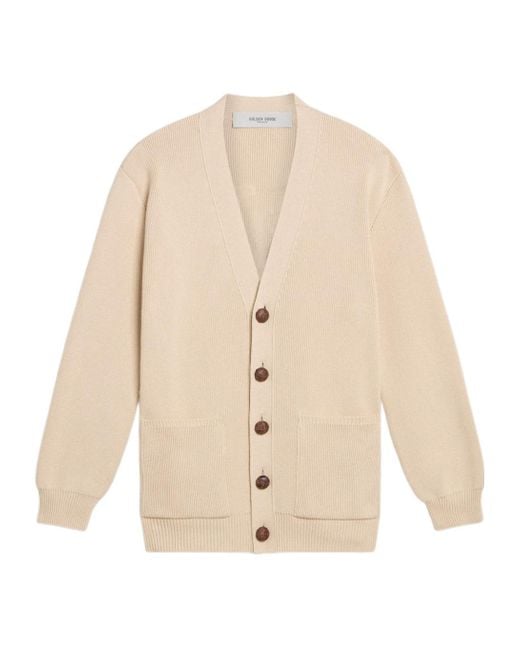 Golden Goose Deluxe Brand Natural V-Neck Buttoned Cardigan