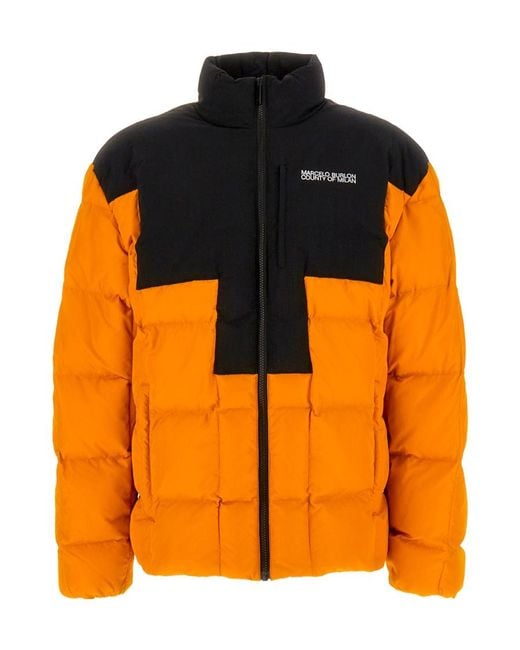 Marcelo Burlon Orange County Of Milan Logo Printed Puffer Jacket for men