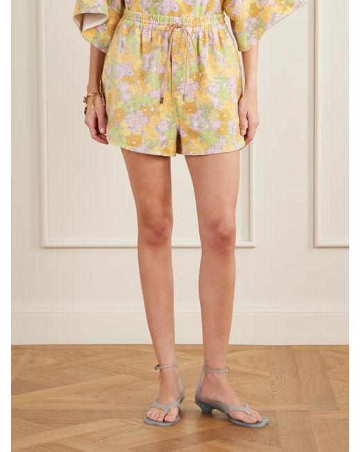 Chloé Natural Lace-Up Shorts