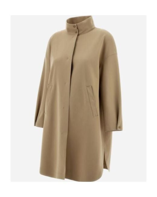 Herno Natural High-Neck Long Sleeved Coat