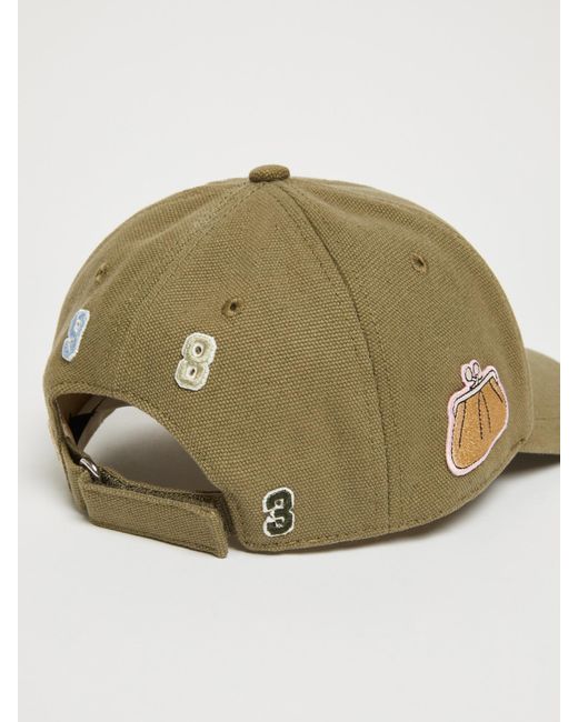 Weekend by Maxmara Green Logo Embroidered Baseball Cap