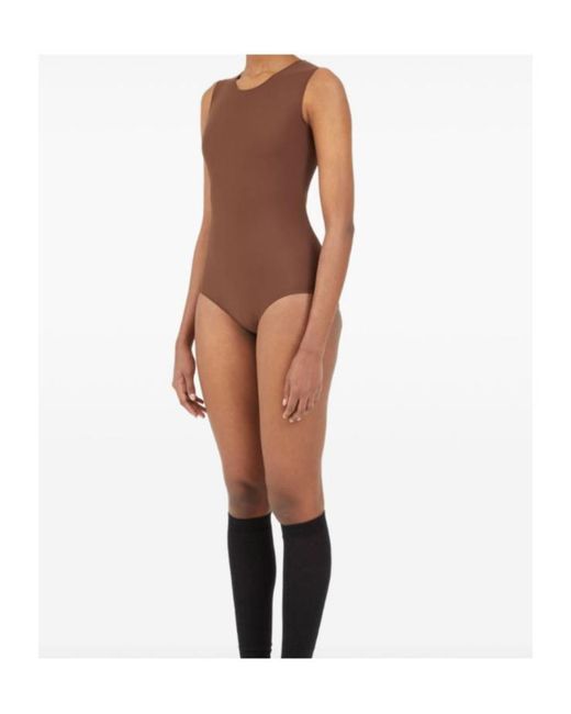 Maison Margiela Brown Sleeveless Bodysuit