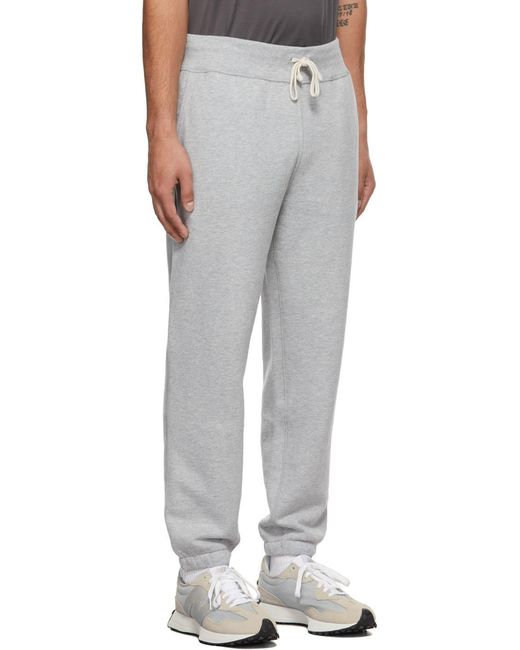 Polo Ralph Lauren Gray Logo Embroidered Drawstring Sweatpants for men