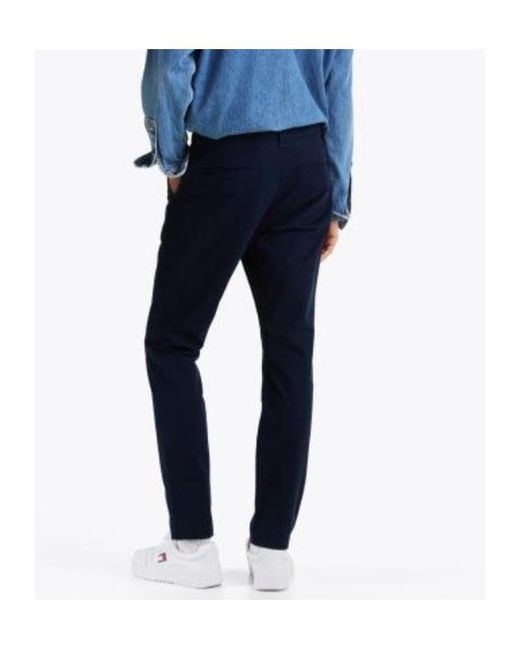 Tommy Hilfiger Blue Austin Stretch Cotton Slim Chinos for men