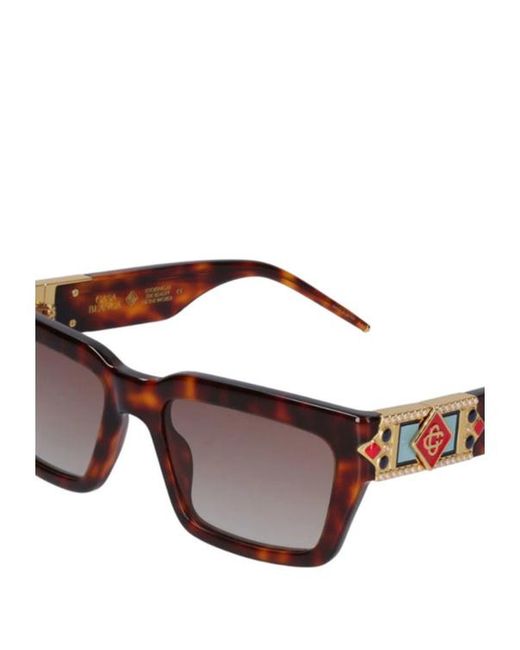 Casablanca Gray Geometric Frame Sunglasses for men