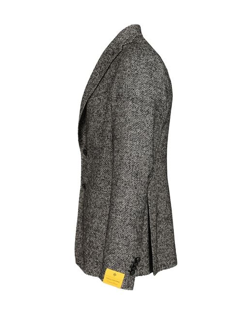 Tagliatore Gray Textured Two-Button Blazer for men