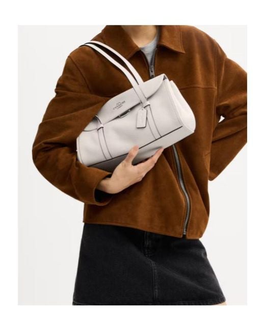 COACH White Bridget Flap Shoulder Bag