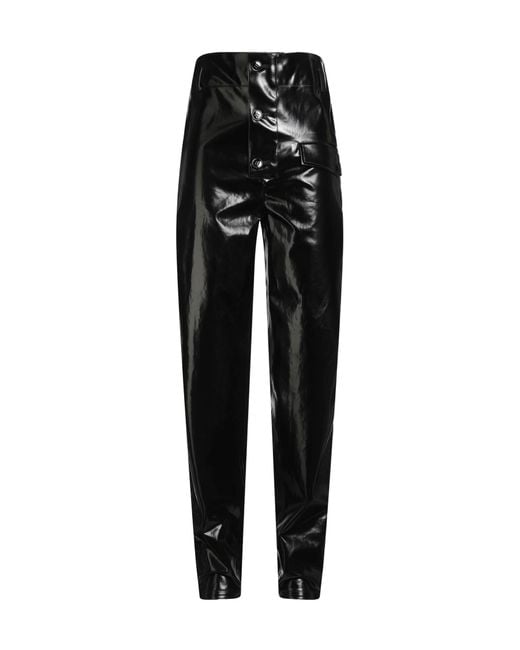 Saint Laurent Black Synthetictapered Trousers