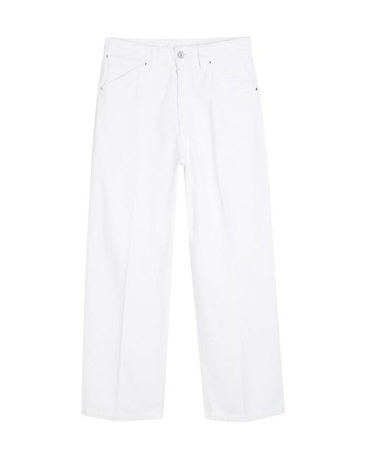 Lemaire White Wide-Leg Denim Jeans for men