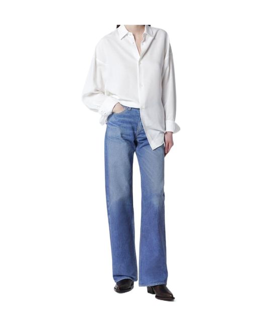 Our Legacy Blue Wide-Leg Jeans
