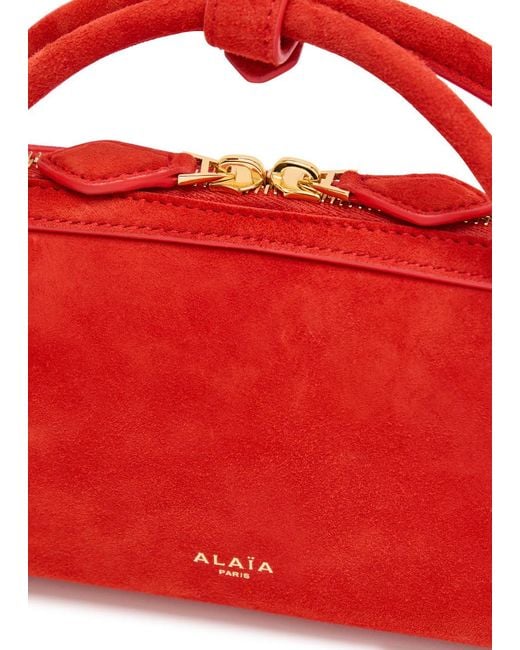 Alaïa Red Suede Clutch