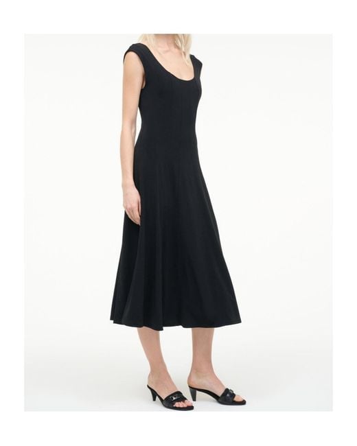 Staud Black Charlotte Jersey Dress