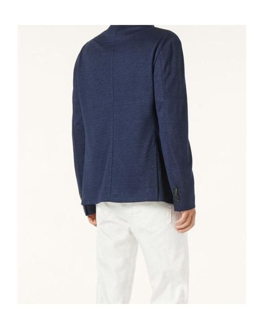 Loro Piana Blue Two-Button Patch-Pocket Jacket for men