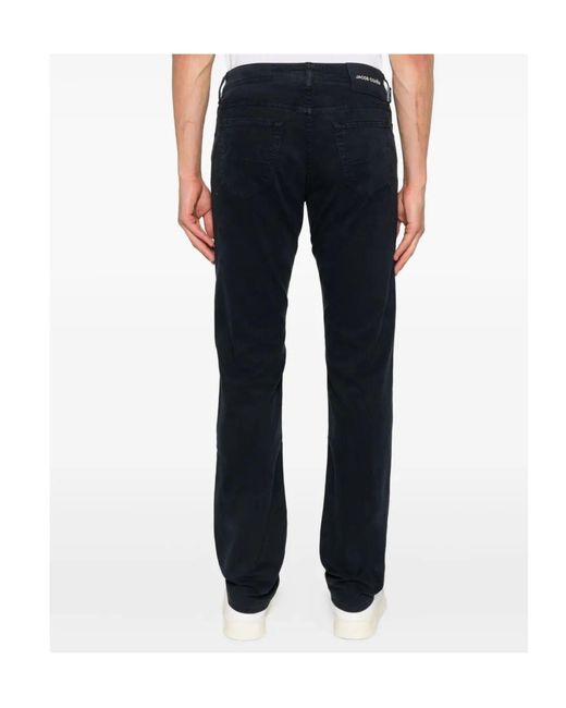 Jacob Cohen Black Logo Patch Pocket-Detail Trousers for men
