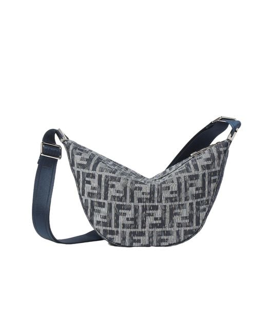 Fendi Blue Ff Melon Small Messenger Bag for men