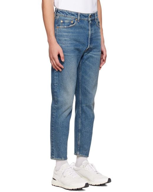 Golden Goose Deluxe Brand Blue Washed Effect Straight Leg Jeans for men