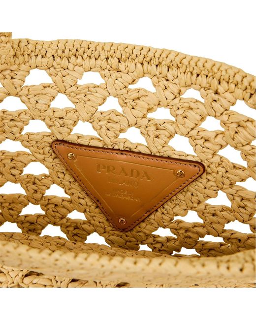 Prada Metallic Crochet Tote Bag