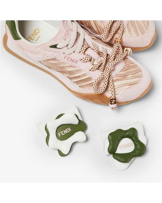 Fendi Pink Wave Pulse Lace-Up Sneakers