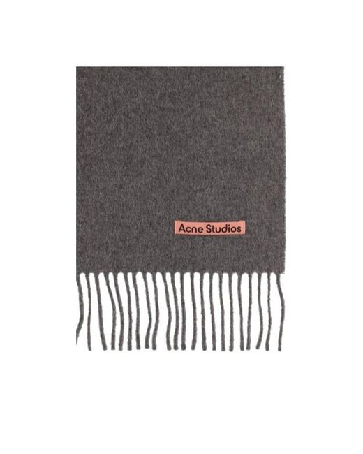 Acne Gray Fraser Detail Scarf