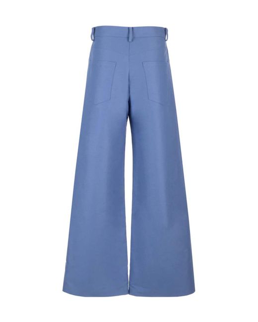 Marni Blue Wide-Leg Trousers
