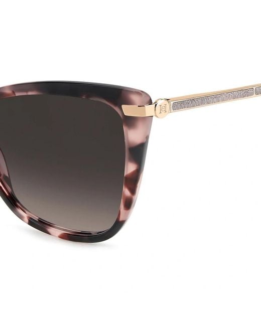 Carolina Herrera White Cat Eye Full Rim Sunglasses