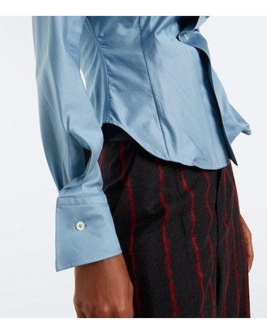 Vivienne Westwood Blue Cotton Poplin Shirt