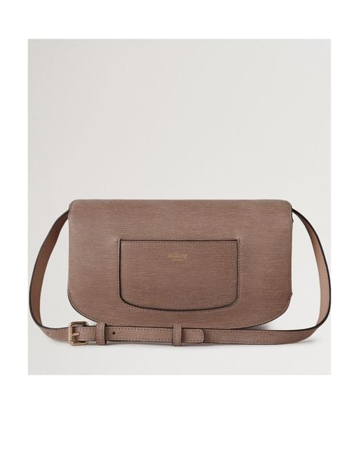 Mulberry Brown Flap-Top Cross Body Bag