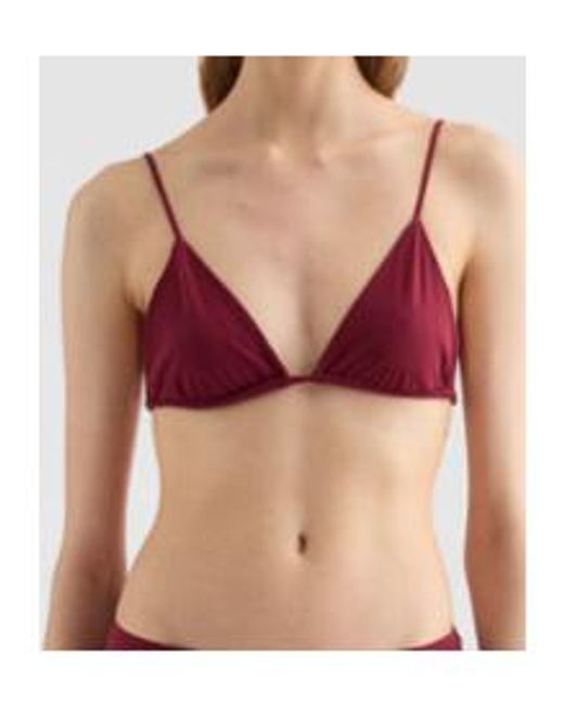 Jil Sander Red Jersey Tangle Bikini Top