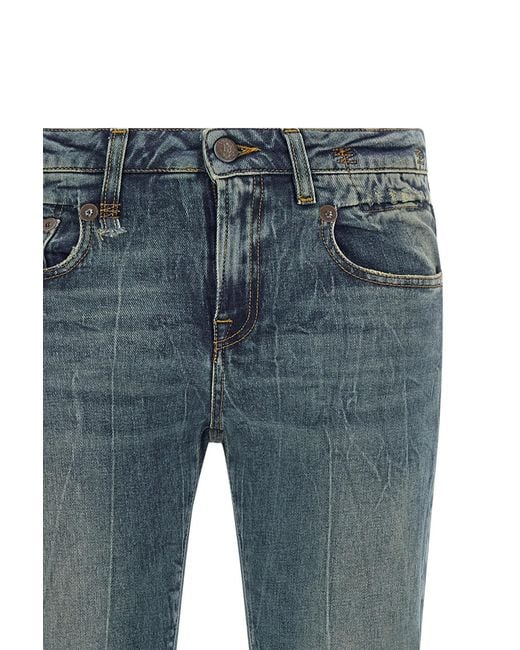 R13 Blue 'Overflow Boy Flare' Jeans