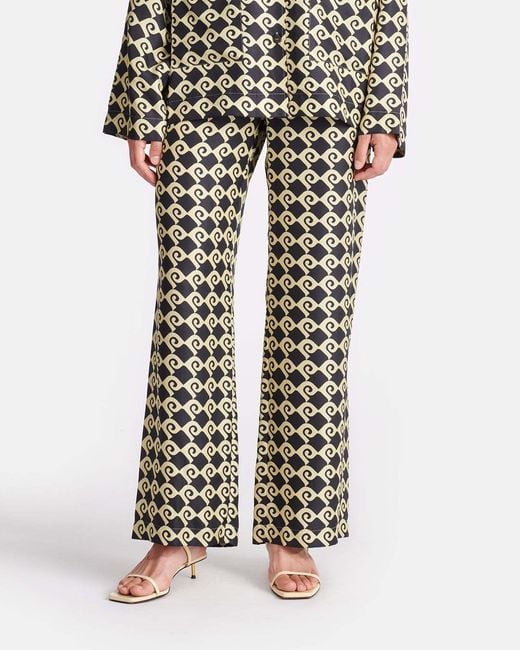 Nanushka White Geometric Trousers