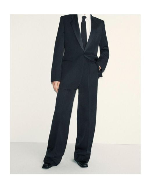 Saint Laurent Black Classic Long-Sleeve Tuxedo Blazer for men