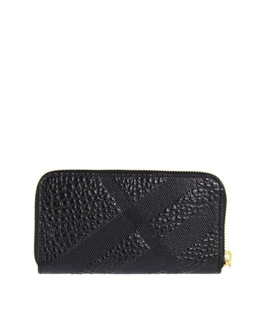 Burberry Black Checked Wallet