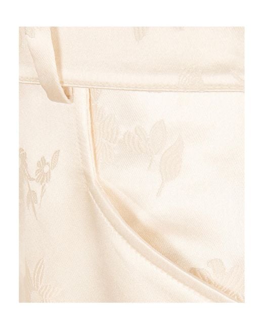 Gabriela Hearst Natural Floral Jacquard Pants