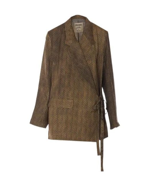 Uma Wang Brown Long-Sleeved Casual Jacket