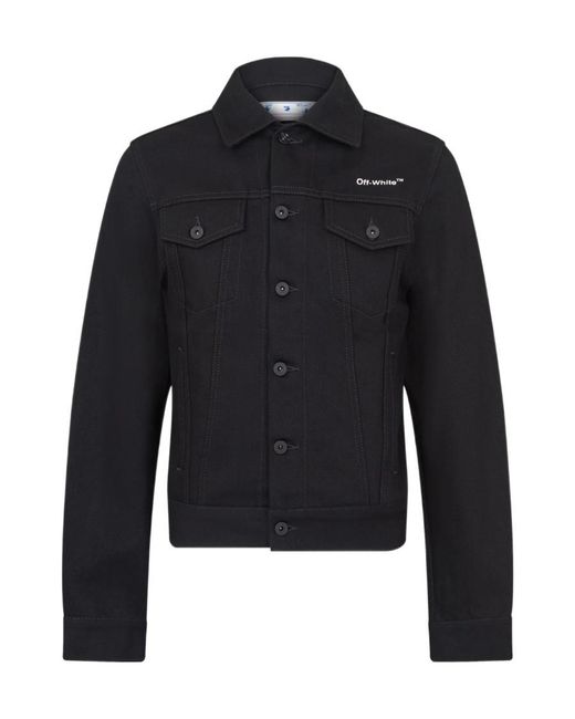 Off-White c/o Virgil Abloh Blue Logo Denim Coat for men