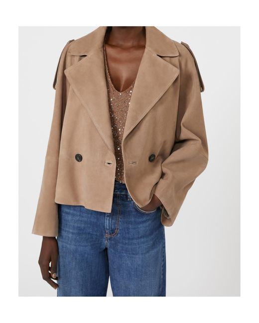 Weekend by Maxmara Natural Maga Leather Jacket
