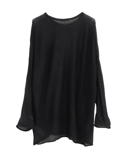 The Row Black Long-Sleeve Blouse