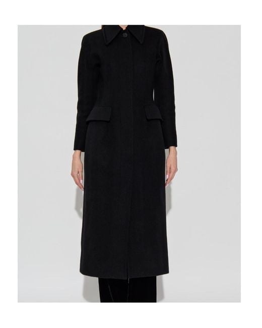 McQueen Black Single Vent Long Coat