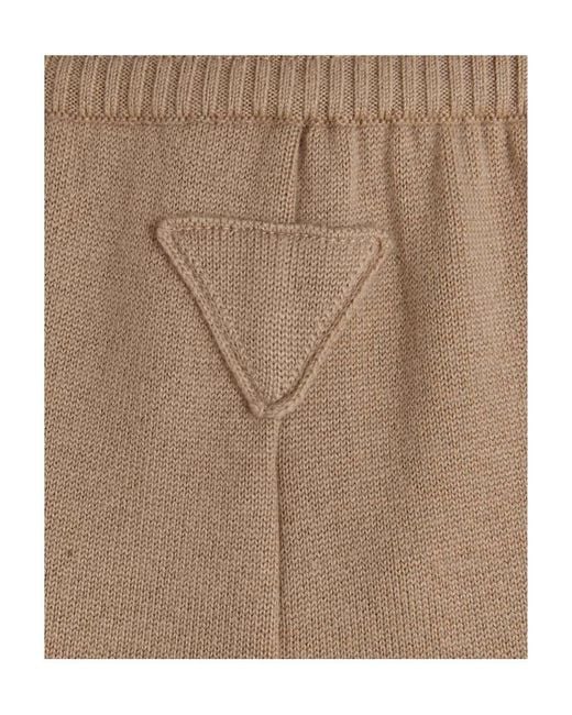 Prada Natural Drawstring Blend Joggers
