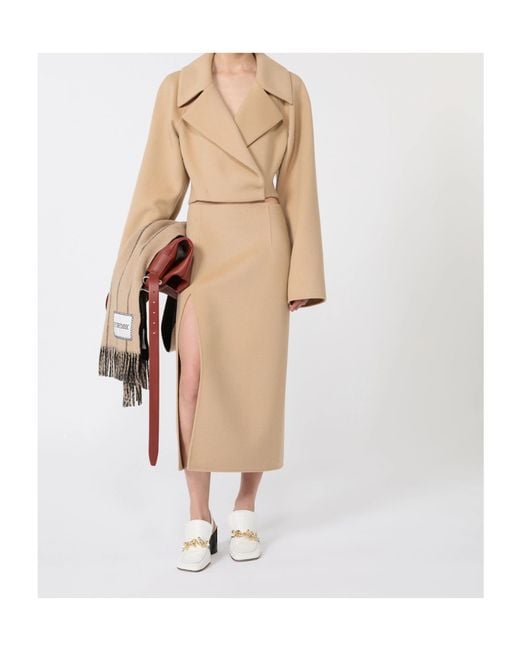 Sportmax Natural Slit Pencil Skirt