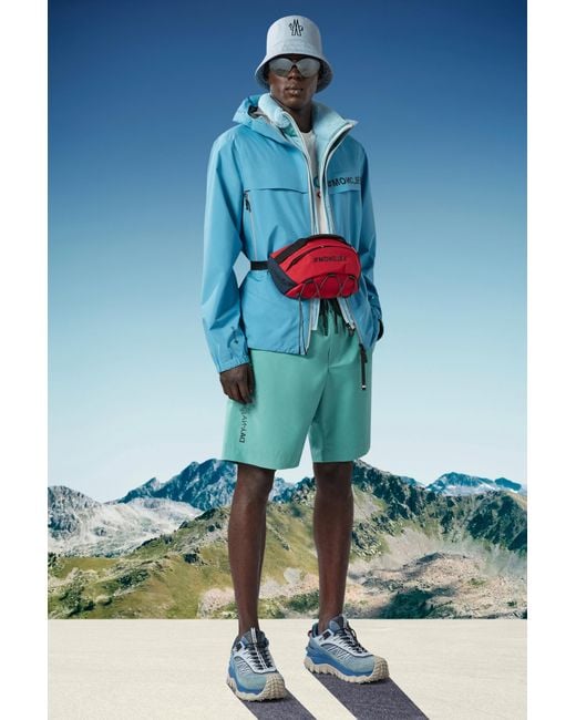 Moncler Blue Grenoble Drawstring Bermuda Shorts for men