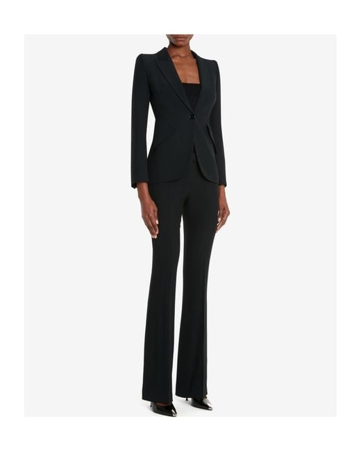 McQueen Black Tailored Flared Pants