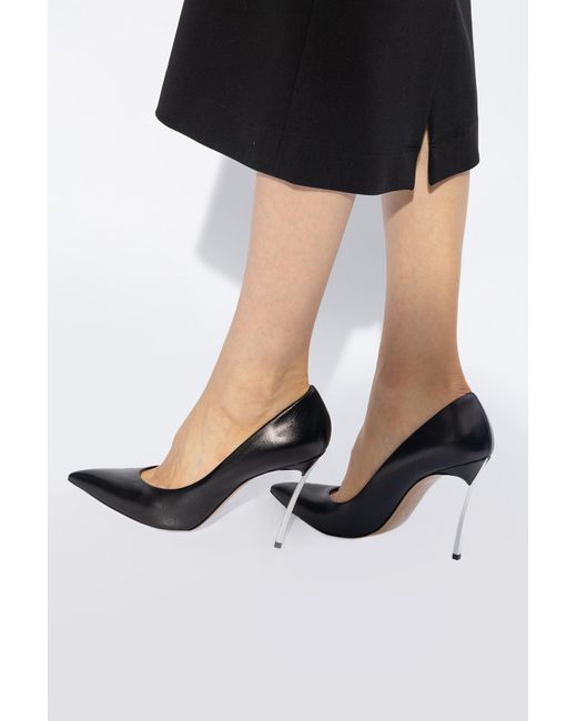 Casadei Black Blade Pointed Toe Pumps