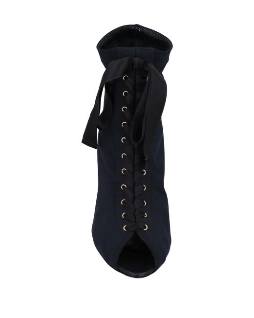 Dolce & Gabbana Black Open-Toe Ankle Boots